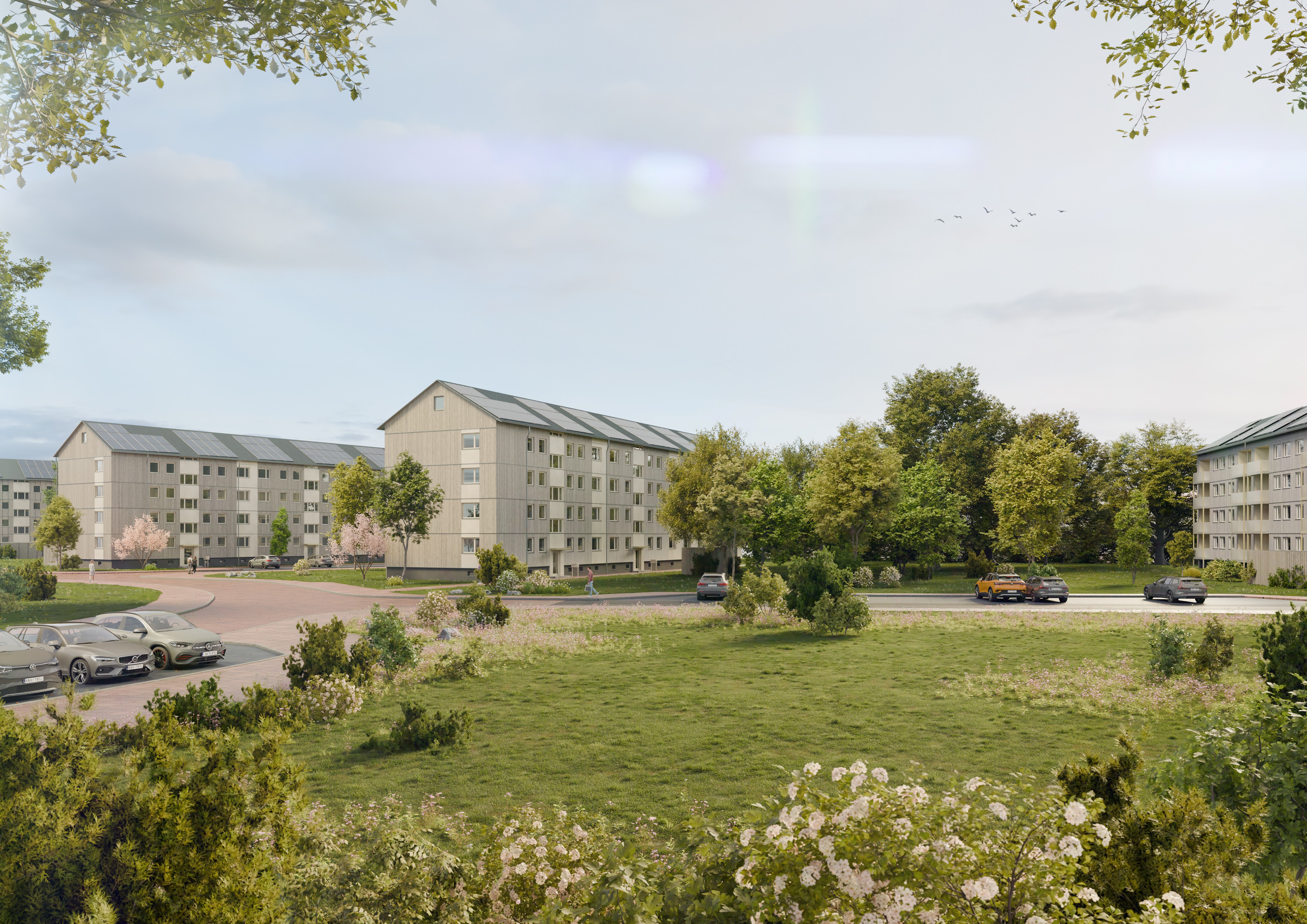 So soll das Quartier nach der Sanierung aussehen. Foto: NHW/Renowate