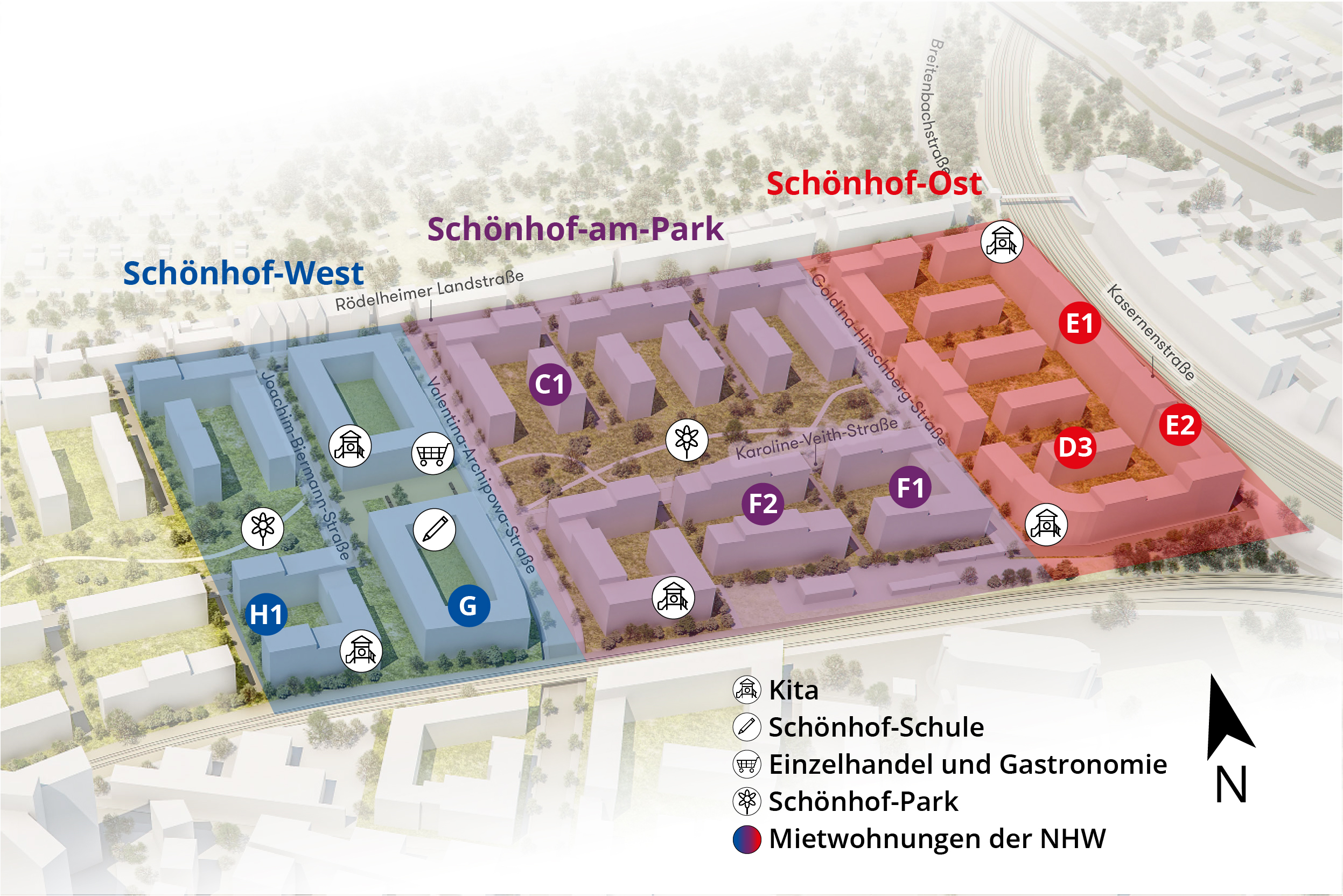 Lageplan Schönhof-Viertel