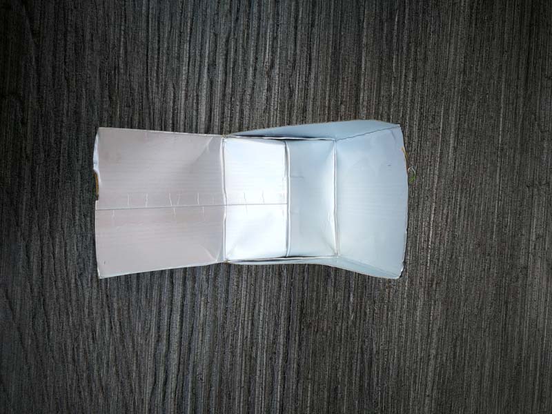 Aufgeschnittene Getränkeverpackung