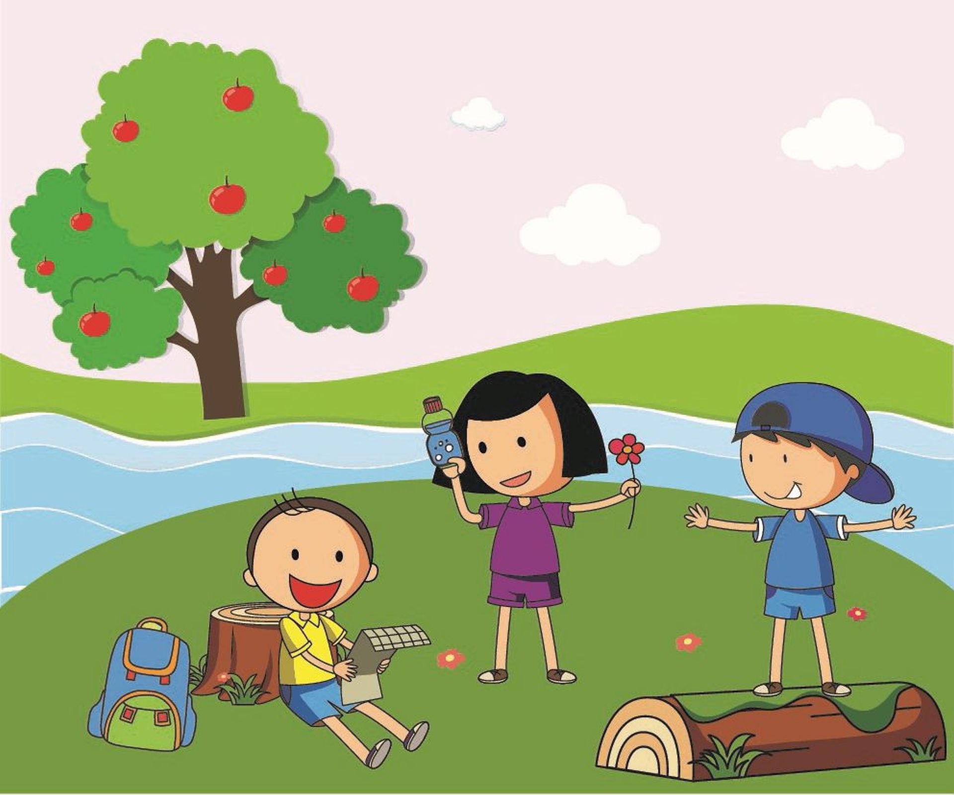 Die Kinder der Power Bande machen einen Ausflug in die Natur.