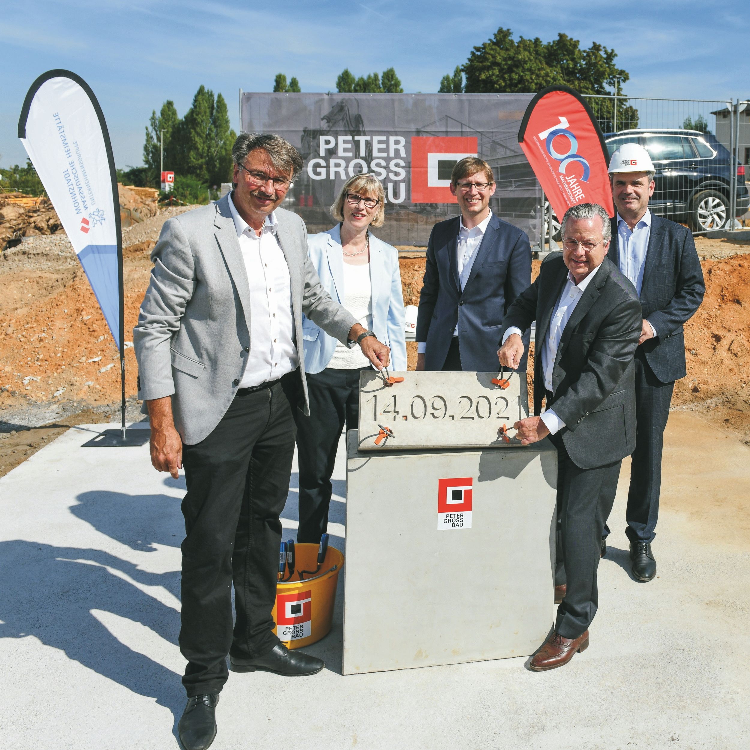 Pressefoto Grundsteinlegung