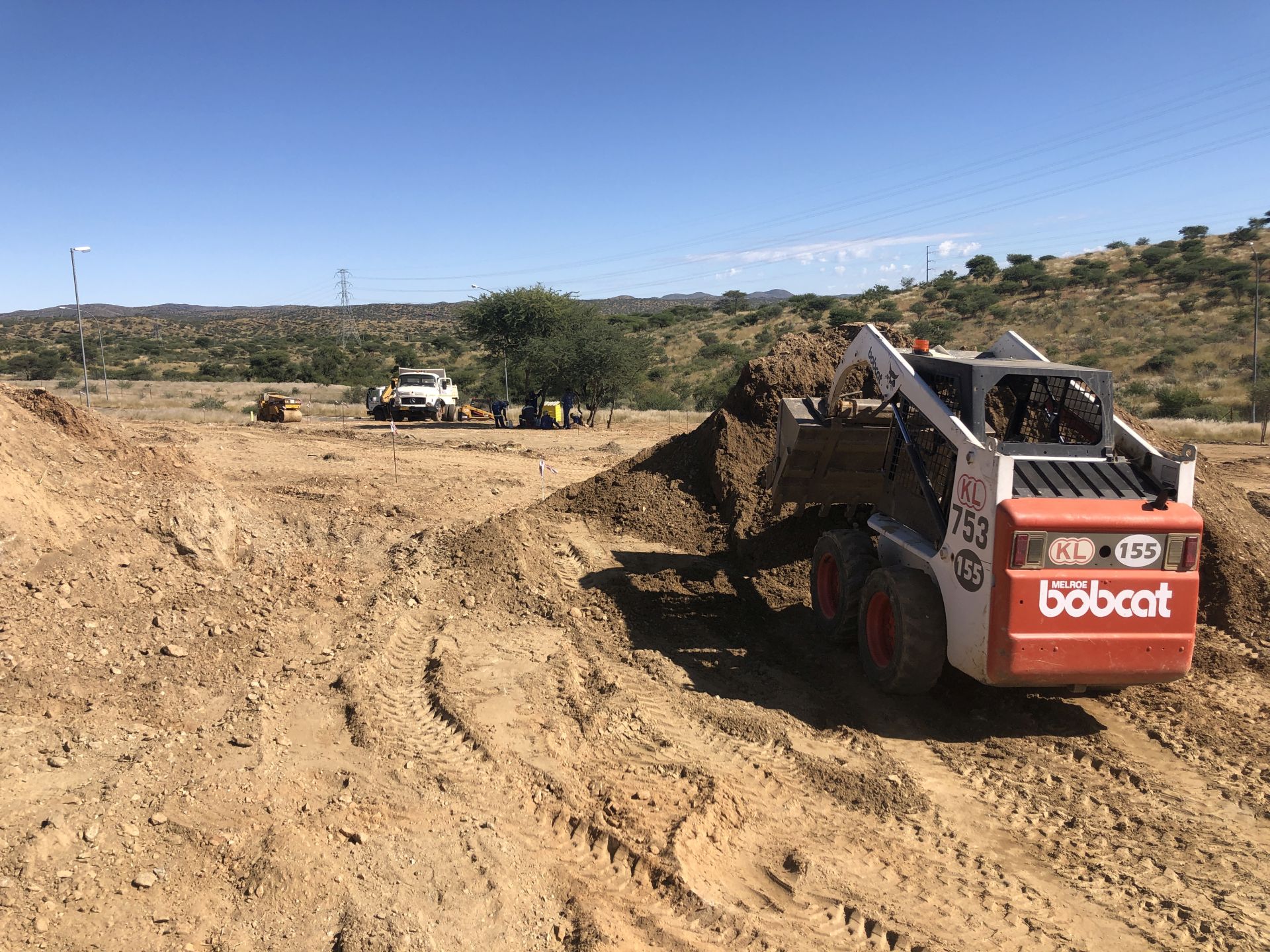 Bagger auf Sandfläche