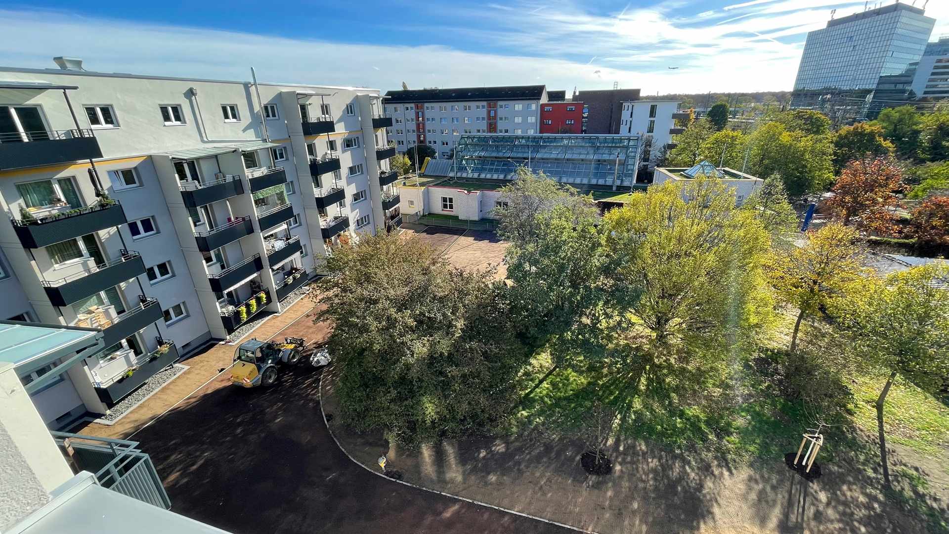 Aufnahme von oben auf die Adolf-Miersch-Siedlung.