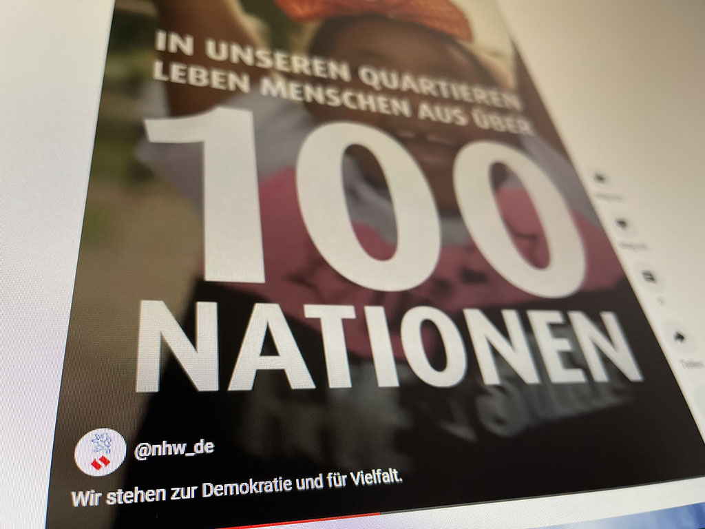 Die NHW steht zur Demokratie und für Vielfalt  Foto: NHW