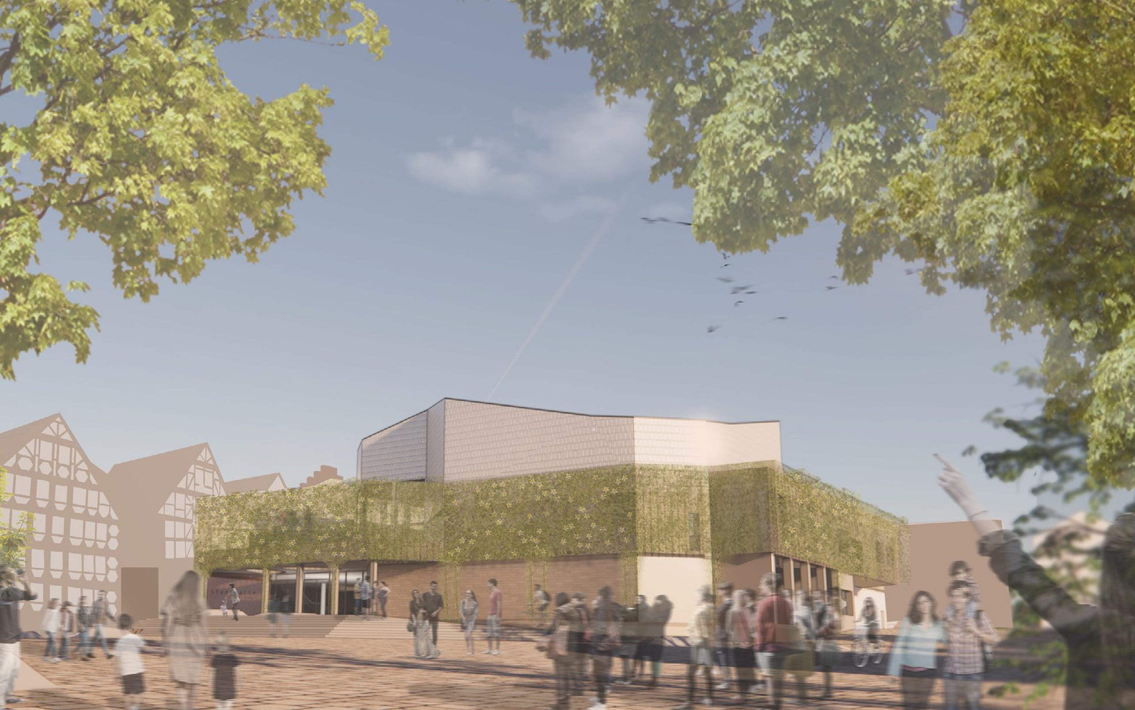 Visualisierung der neuen Stadthalle in Hofgeismar