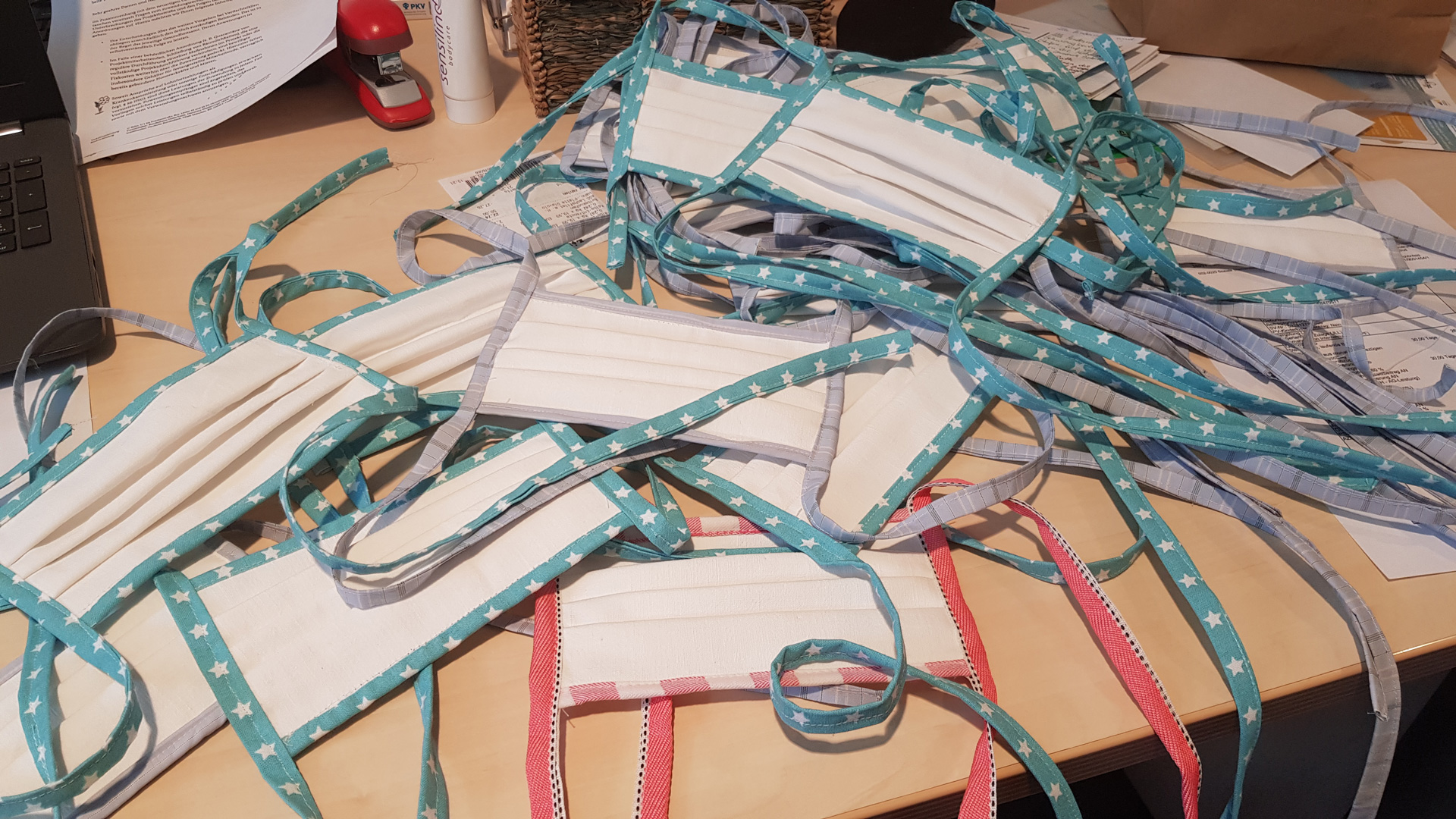 Selbstgenähte Masken