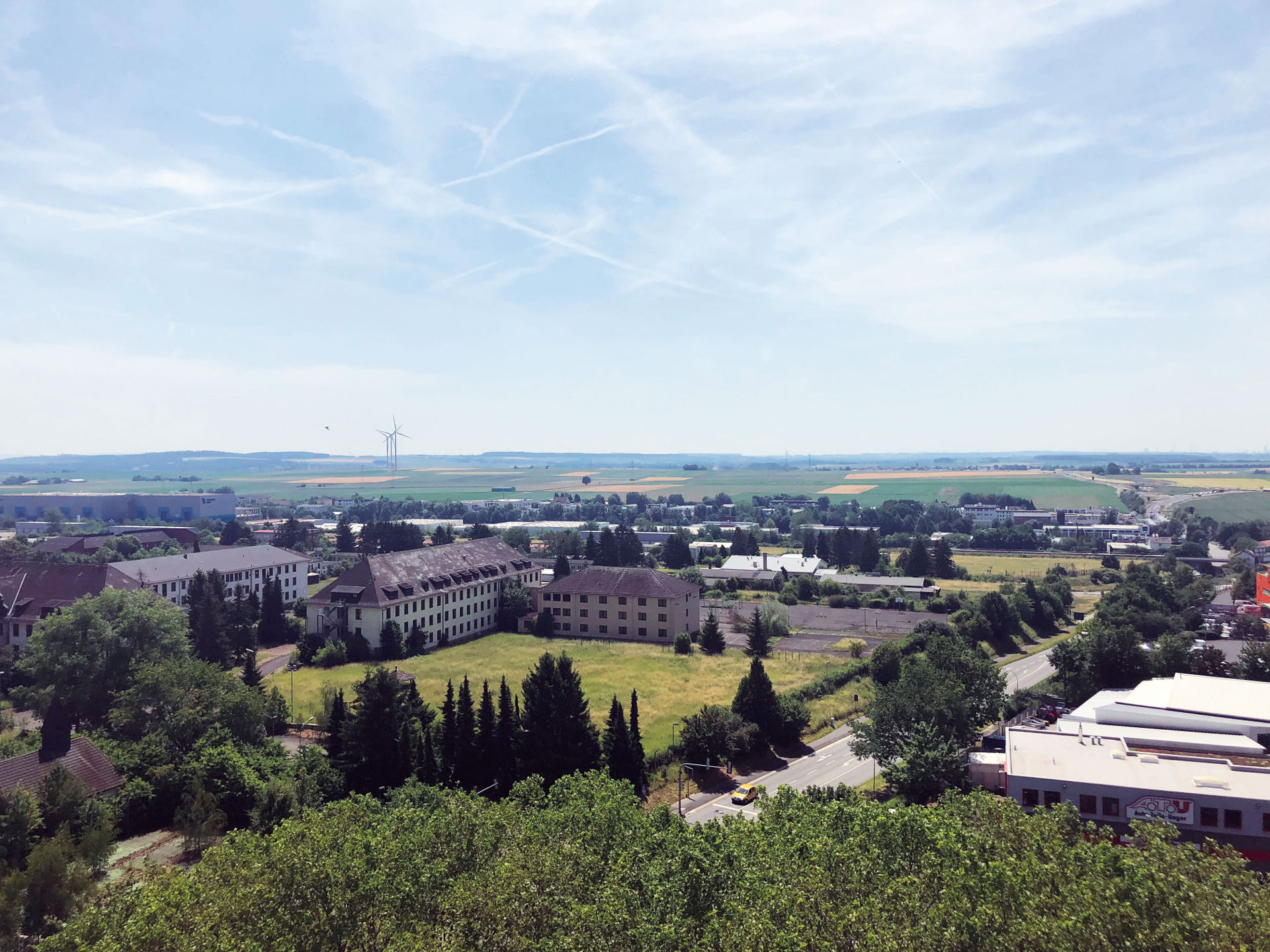 Ray Barracks in Friedberg von oben