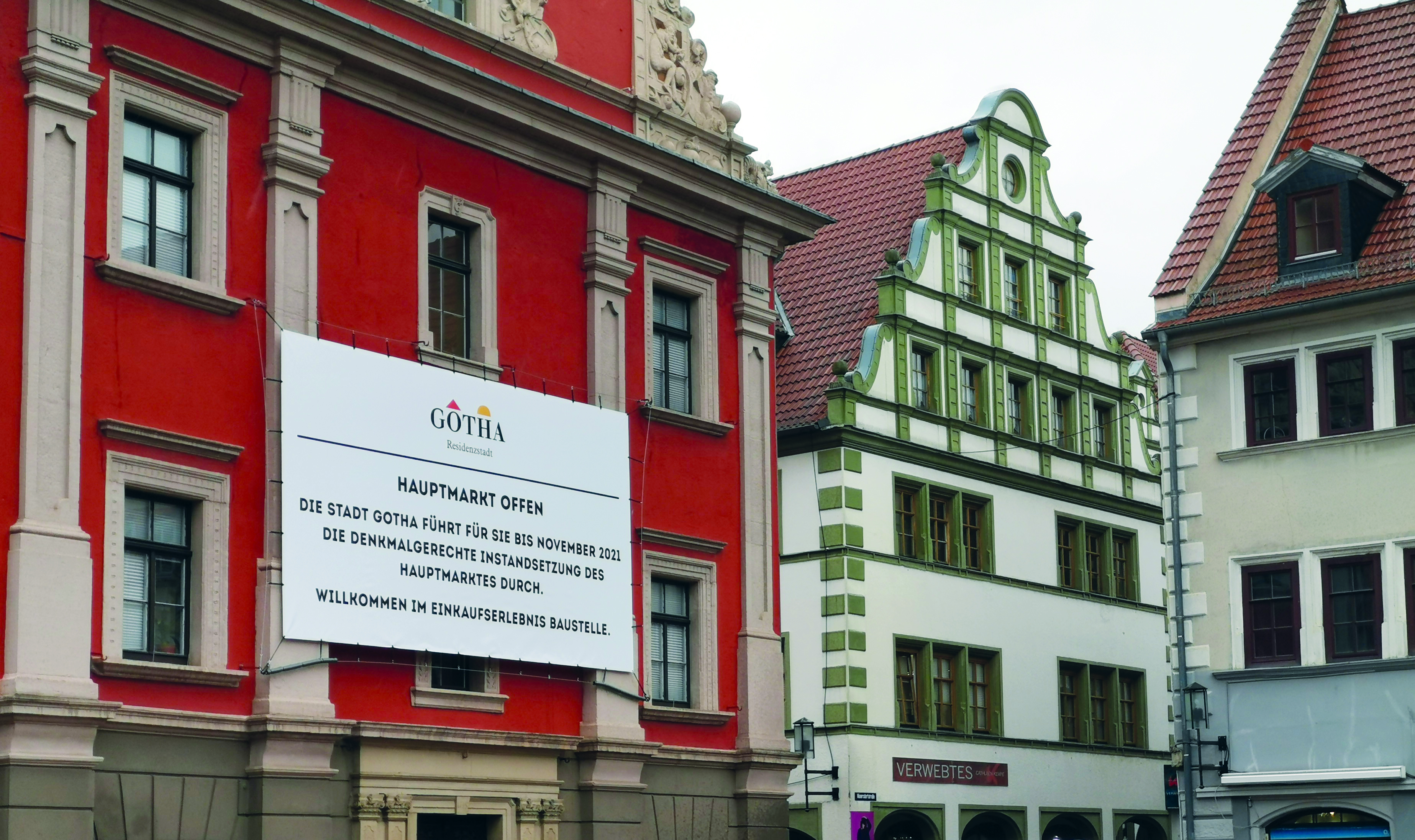 Bauschild am Roten Rathaus