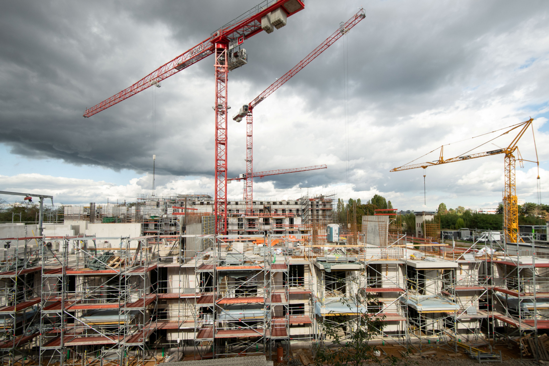 Baustelle auf der Mainhöhe in Kelsterbach