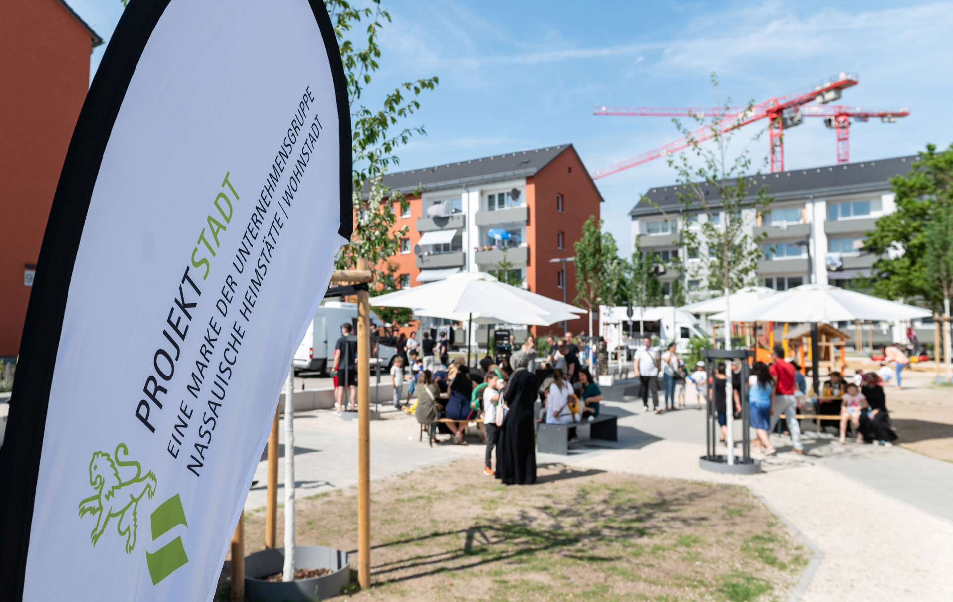 Einweihungsfest für den neuen Spielplatz auf der Mainhöhe