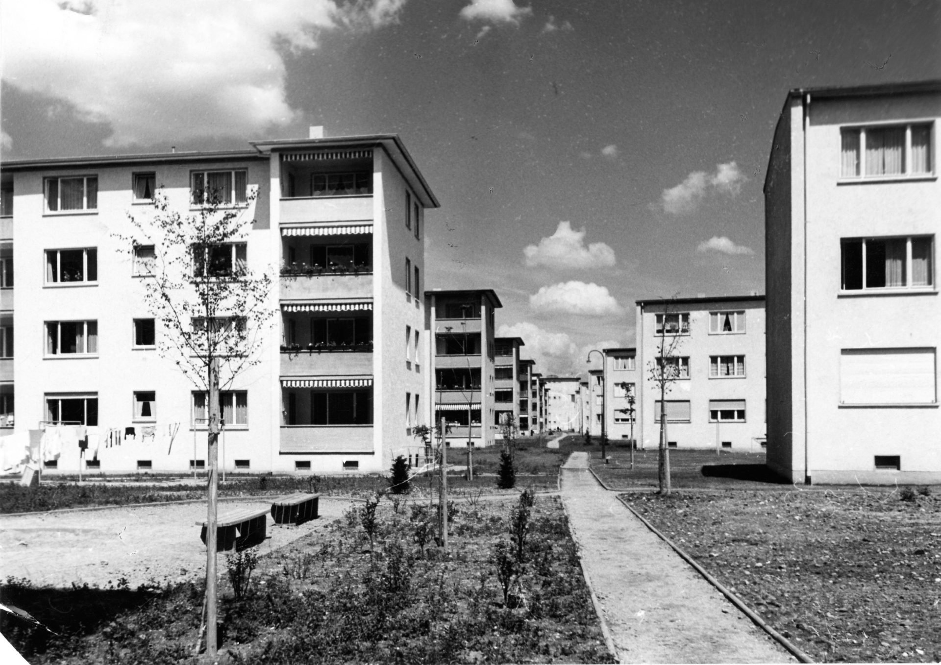 Die Fritz-Kissel-Siedlung in ihren frühen Jahren.