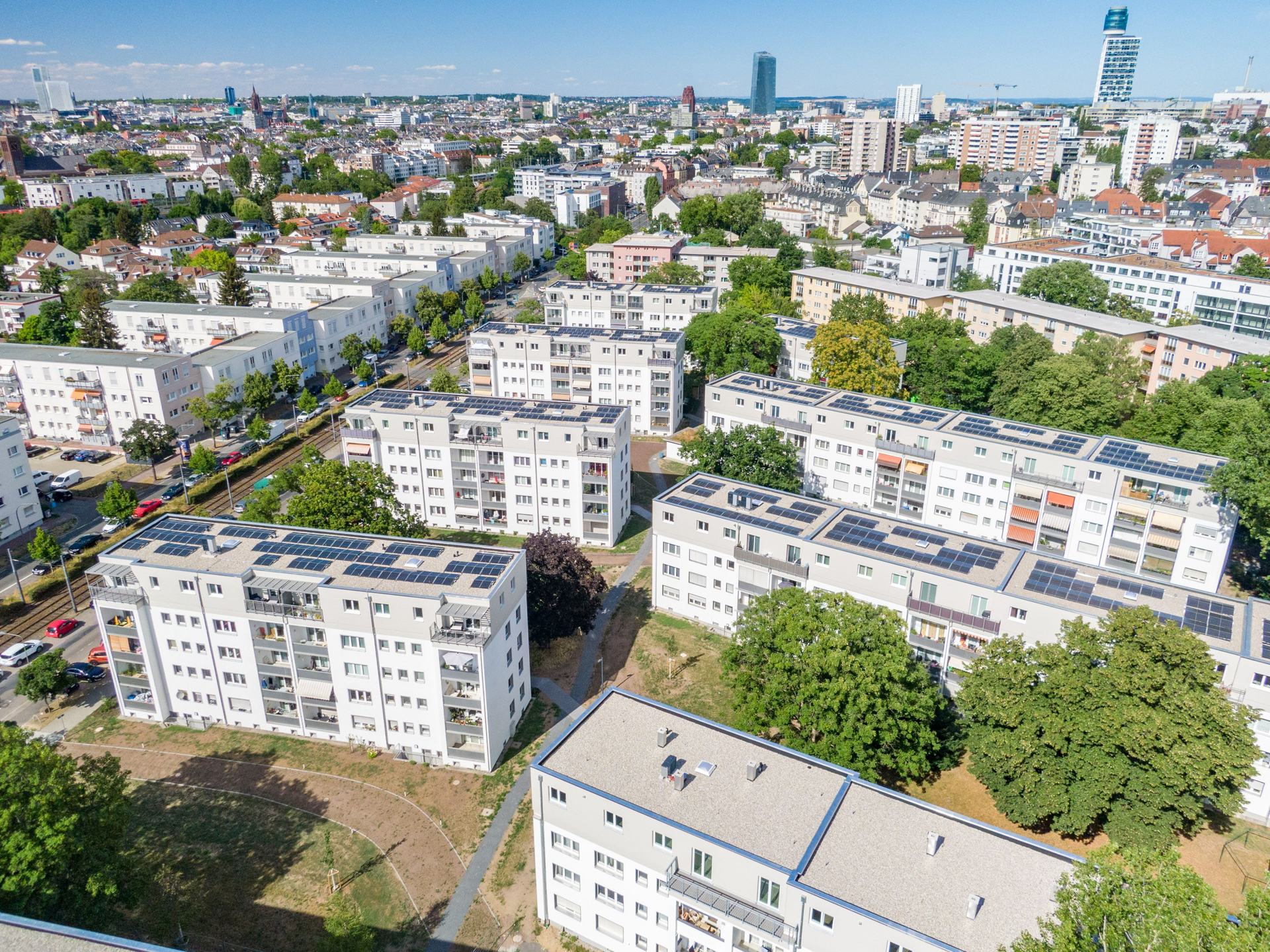 Luftbild der Fritz-Kissel-Siedlung in Frankfurt