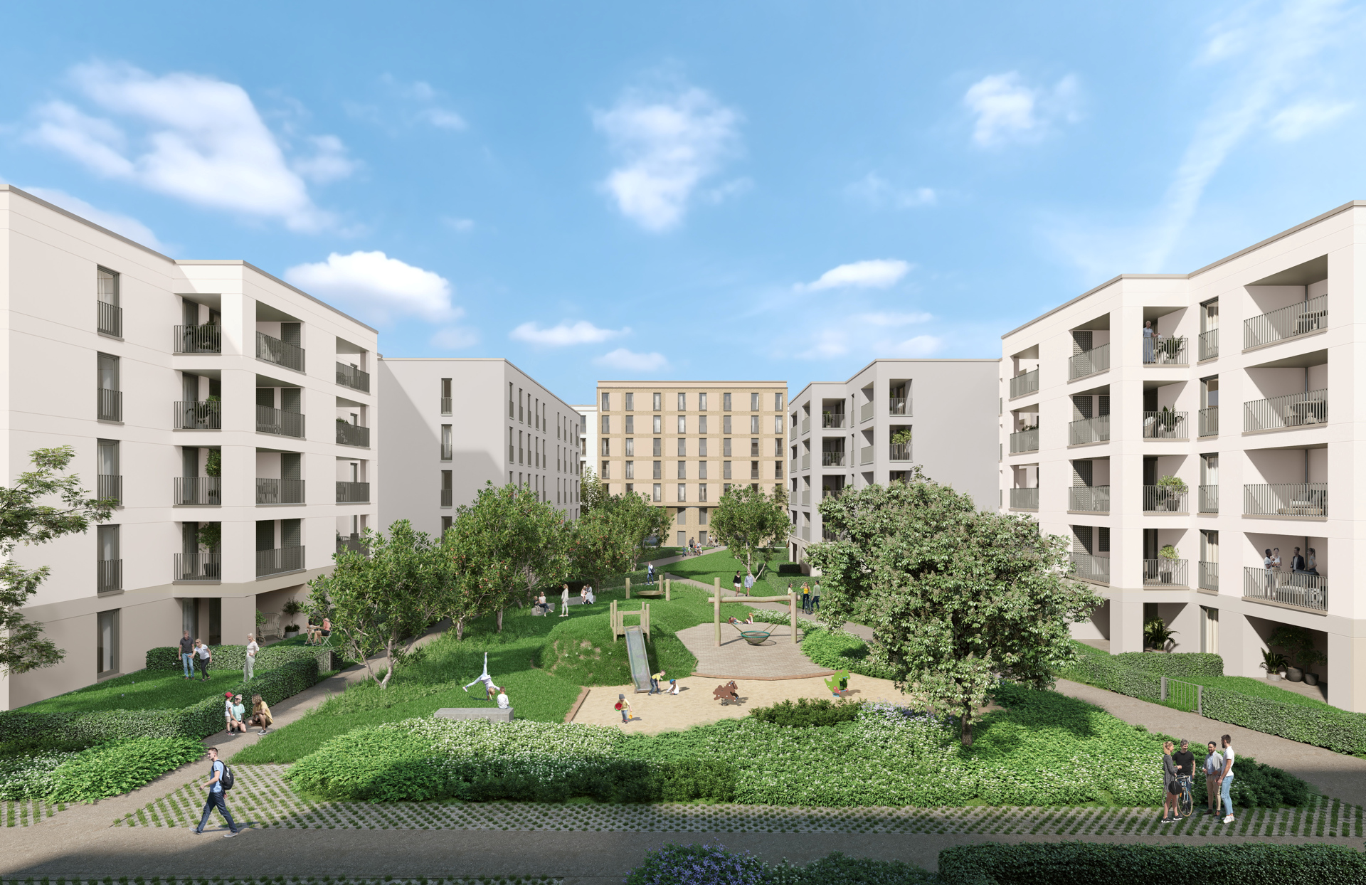 Visualisierung nuville Bockenheim - Baufeld D1