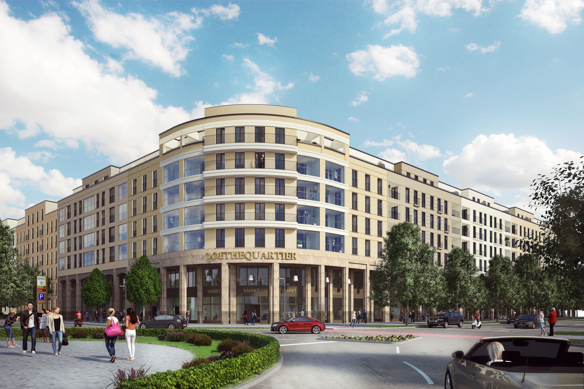 Straßenansicht Goethequartier