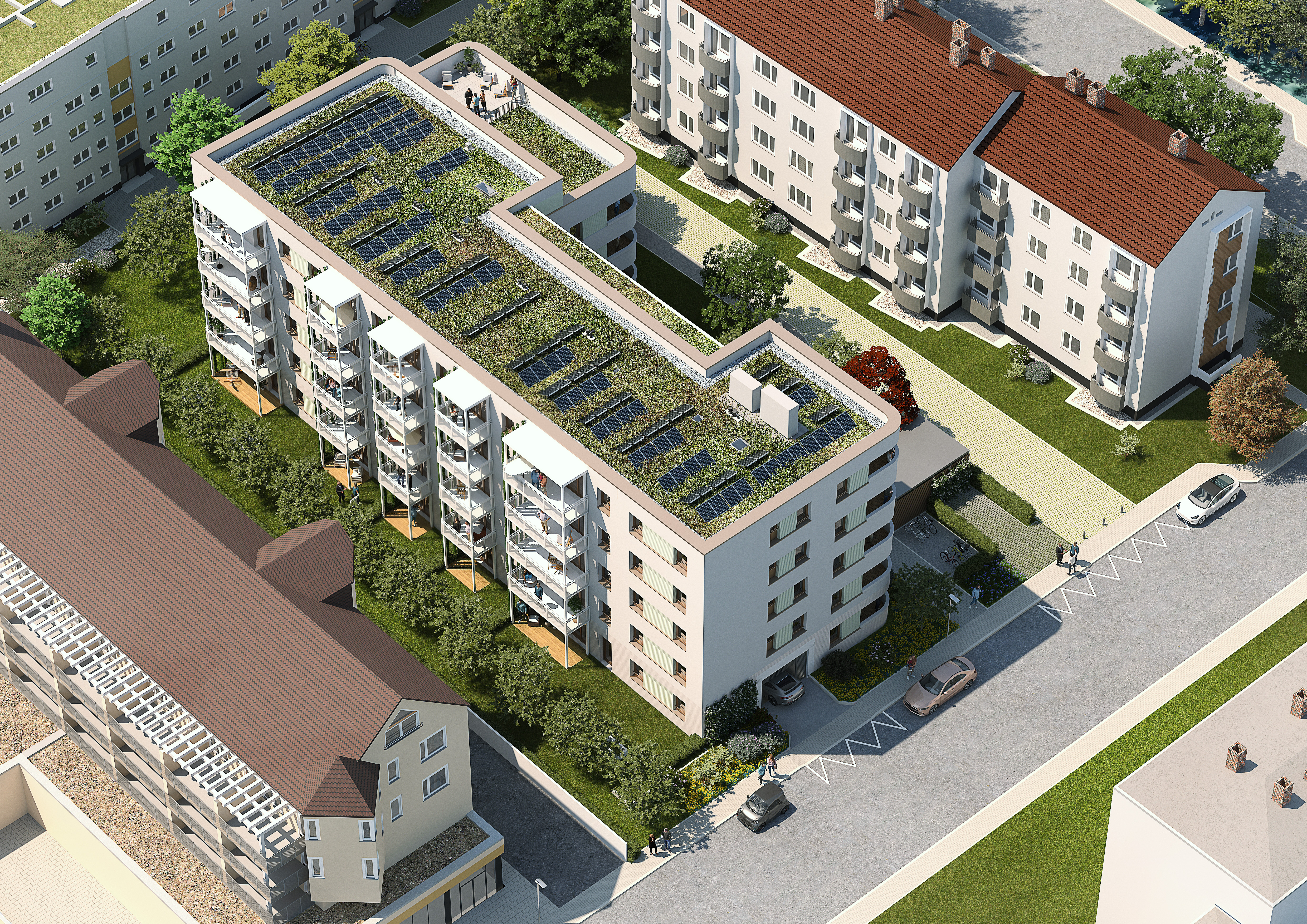 Visualisierung Neubau Melibocusstraße