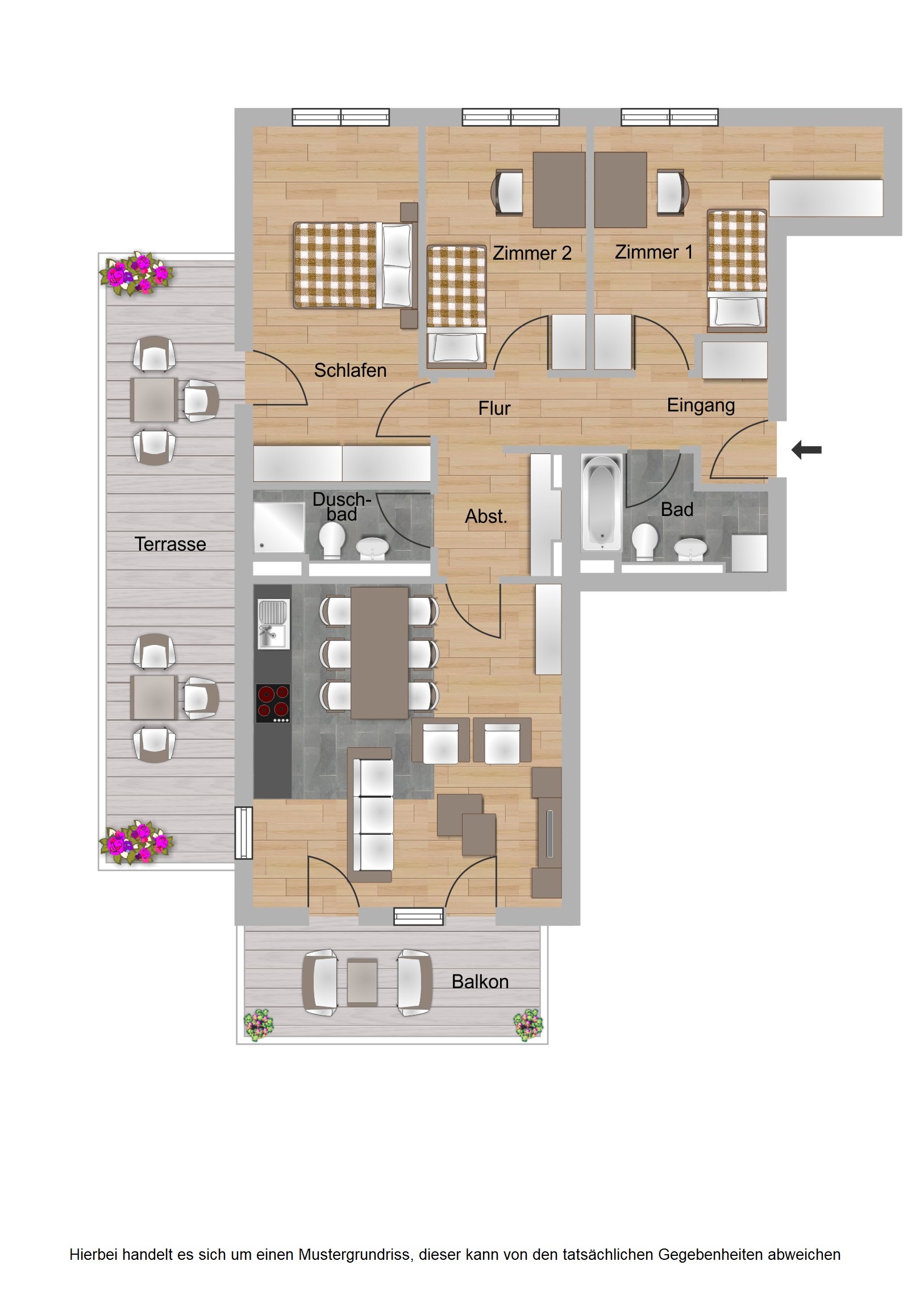 3-Zimmer-Wohnung ca. 112,3 m²